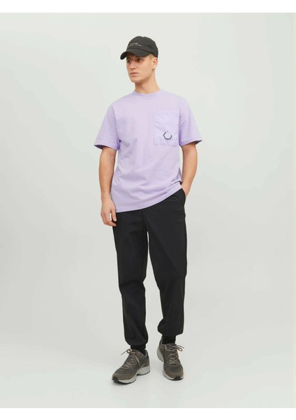 Jcowater Overlay Tee Ss Crew Neck Erkek Tişört Lila 12235293 Lila - Xl