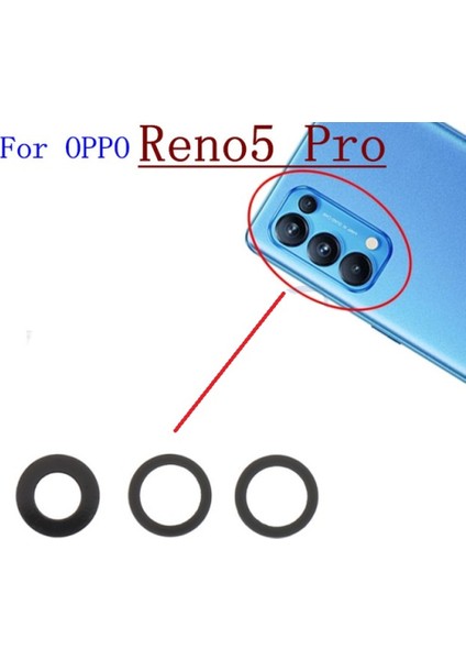 Oppo Reno 5 Pro Arka Kamera Camı Lens Yapışkanlı