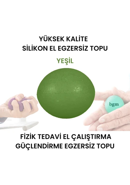 Silikon El Egzersiz Topu Stres Topu - Fiziksel El Çalıştırma Güçlendirme Egzersiz Topu