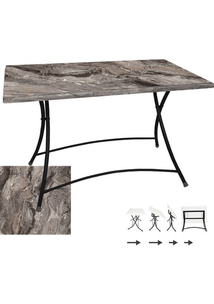 Modern Katlanır Werzalit Tabla Masa (80X120) - Sydney