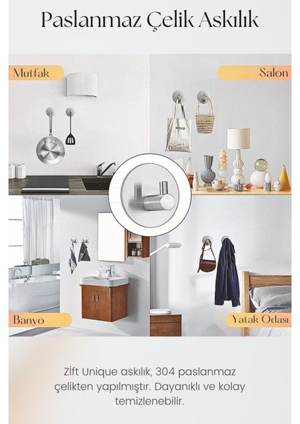 4 Adet Oval Paslanmaz Çelik Siyah Banyo Askısı Bornoz Askısı Havlu Askısı Lif Askı Havluluk