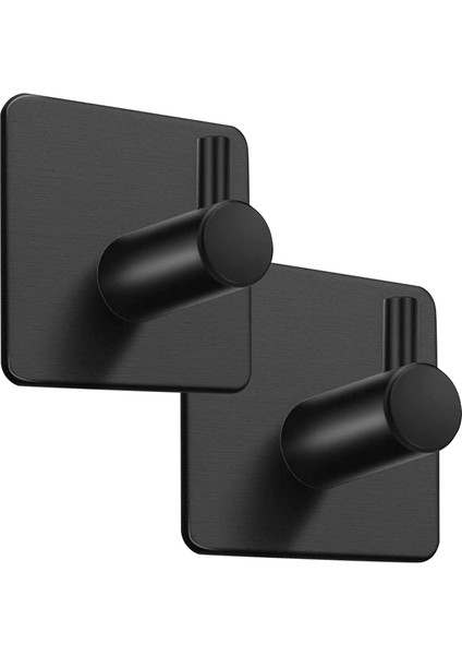 2 Adet Paslanmaz Çelik Siyah Banyo Askısı Bornoz Askısı Havlu Askısı Havluluk Paslanmaz Hooks