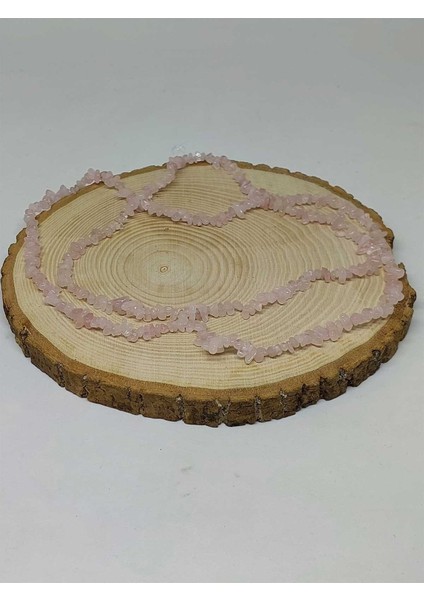 Pembe Kuvars Taşı Minik Boy 4-6mm Aralığı Şekilsiz Taşlar Dizi