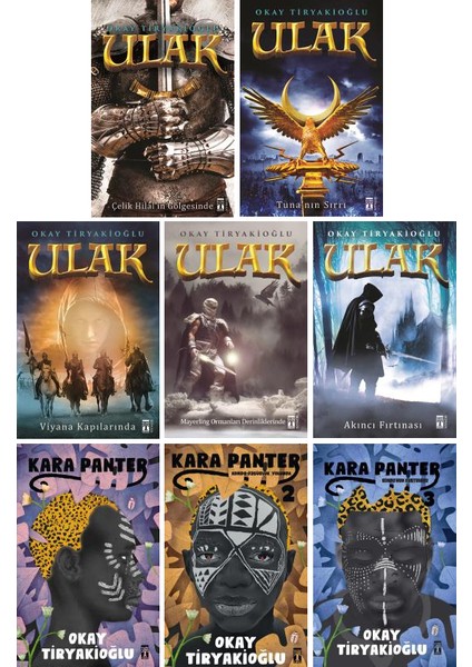 Okay Tiryakioğlu 8 Kitap Set - Ulak Serisi + Kara Panter Serisi - Okay Tiryakioğlu
