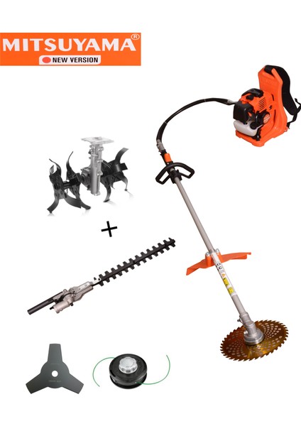 Japon Sırt Tırpan + Çit Kesme + Akrep Çapa Makinesi 4.2kw 5.7hp