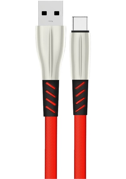 S90 Metal Uçlu Type-C Kablo 1m 2.4A