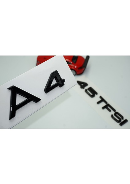 Audi A4 45 Tfsi Parlak Siyah Abs 3m 3D Bagaj Yazı Logo Orjinal Ürün