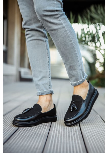 CH002 Cst Loafer Pelle Erkek Ayakkabı Siyah