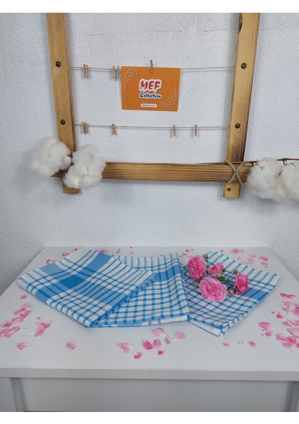 Alman Peçetesi Mutfak Bezi Kurulama Bezi Mavi 45x70 cm 3'lü