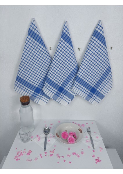Alman Peçetesi Mutfak Bezi Kurulama Bezi Lacivert 45x70 cm 3'lü
