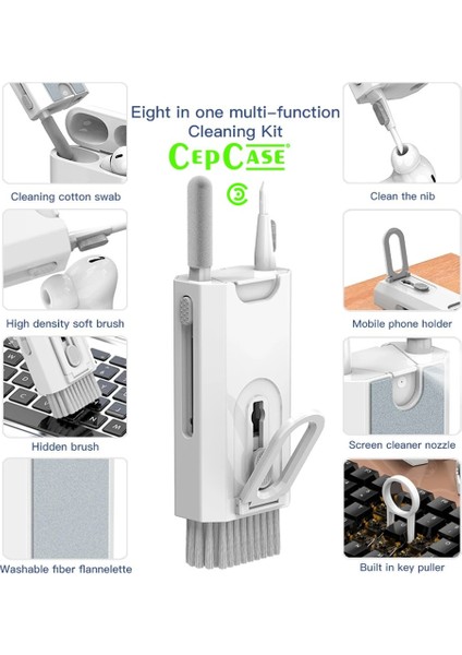 Airpods Temizlik Kiti Cleaning Sıvı Püskürtmeli Fırçalı Kulaklık Elektronik Ürün Temizleme Aparatlı