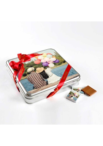 Kendi Fotoğrafınızla Hediye Çikolata (32 Adet Madlen) Metal Kutu modelleri