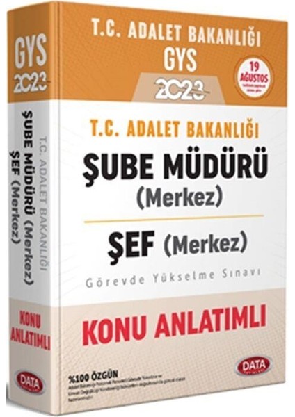 2023 Adalet Bakanlığı Şube Müdürü Merkez Şef Merkez GYS Konu Anlatımlı