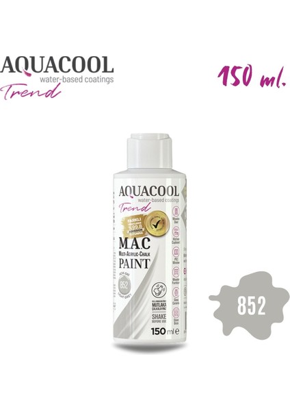 Multi Akrilik Boya 150ML 852 Açık Gri