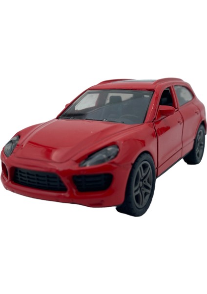 Popit Toys Metal Model Araba Oyuncak Çek Bırak Kapılar Aç Kapa Lüx Suv Kırmızı Porsche Cayenne