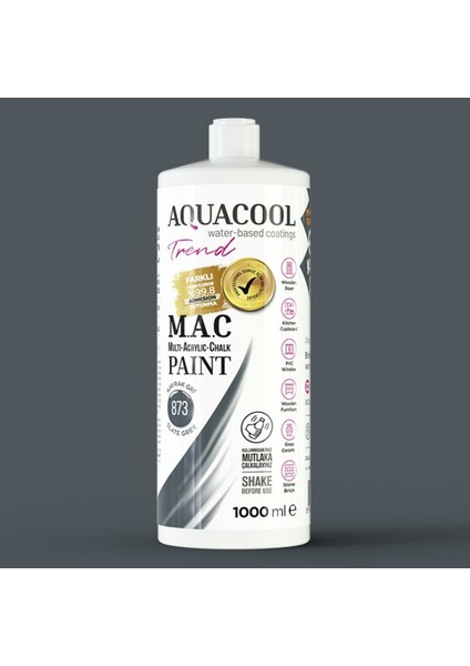 Multi Akrilik Boya 1000ML 873 Kayrak Gri