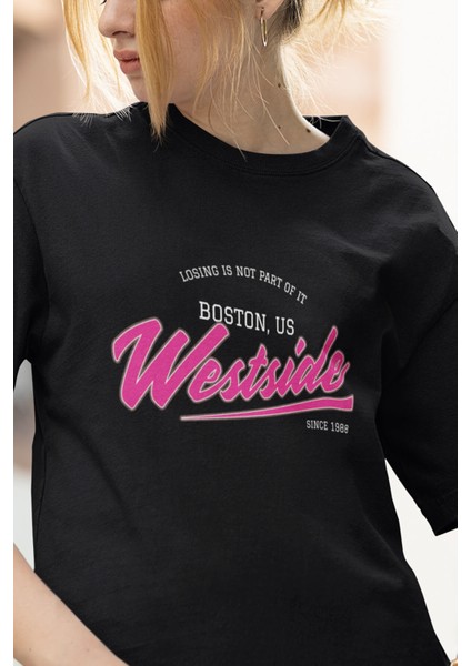 Westside Pembe Baskılı Tişört