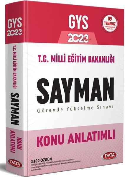 2023 Milli Eğitim Bakanlığı Sayman GYS Konu Anlatımlı