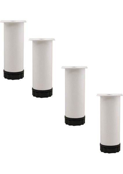 Mobilya Kanepe Baza Koltuk Metal Destek Ayağı Ayarlanabilir Beyaz Ayak 12 cm (4 Adet)