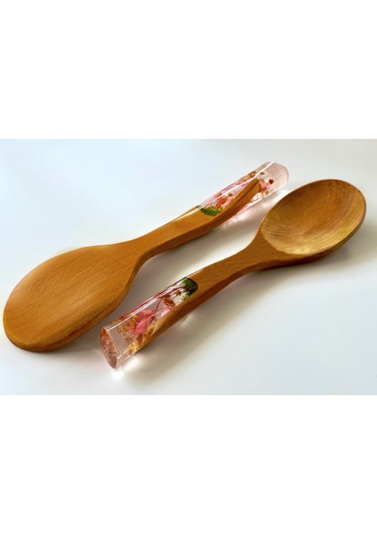 Kiraz Çiçeği Serisi 4 Parça Tahta Servis ve Pişirme Mutfak Seti Takımı 29 Cm. indirimleri