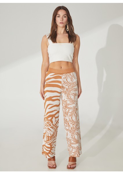 Yüksek Bel Normal Çok Renkli Kadın Pantolon PTKD01014 modelleri