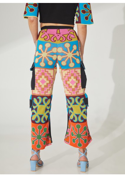 Yüksek Bel Normal Çok Renkli Kadın Pantolon PTKD01143 modelleri