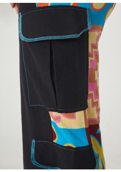 Yüksek Bel Normal Çok Renkli Kadın Pantolon PTKD01143 fırsatları