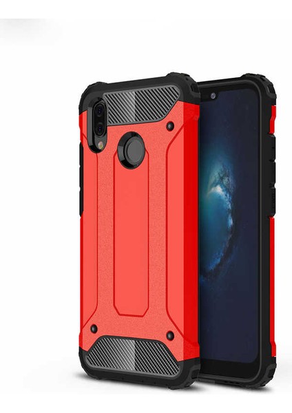 Huawei P20 Lite Kılıf Armor Köşe Korumalı Çift Katman Tank Zırh Kapak (Crash)