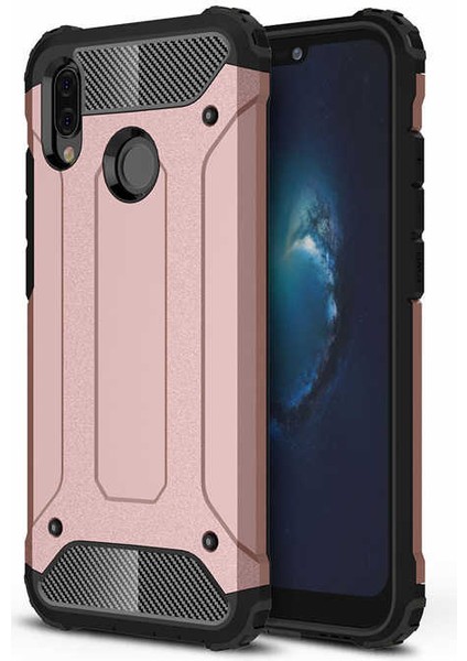 Huawei P20 Lite Kılıf Armor Köşe Korumalı Çift Katman Tank Zırh Kapak (Crash)