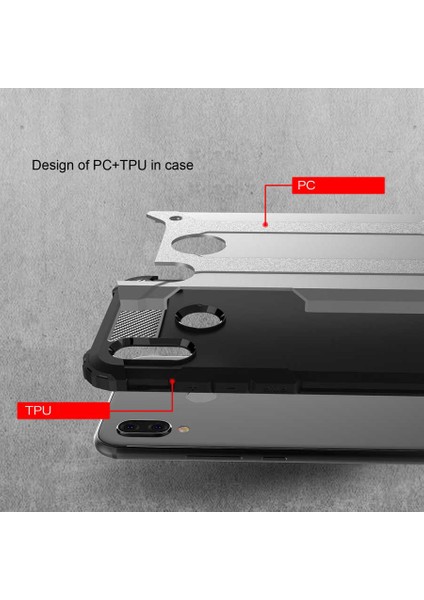 Huawei P20 Lite Kılıf Armor Köşe Korumalı Çift Katman Tank Zırh Kapak (Crash)