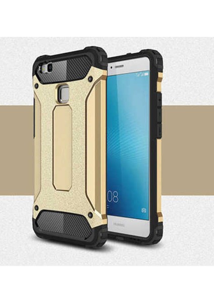 Huawei P9 Lite Mini Kılıf Armor Köşe Korumalı Çift Katman Tank Zırh Kapak (Crash)