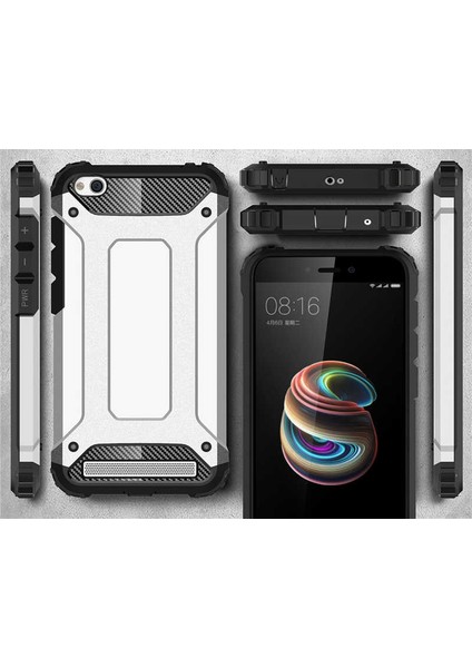 Xiaomi Redmi 5A Kılıf Armor Köşe Korumalı Çift Katman Tank Zırh Kapak (Crash)