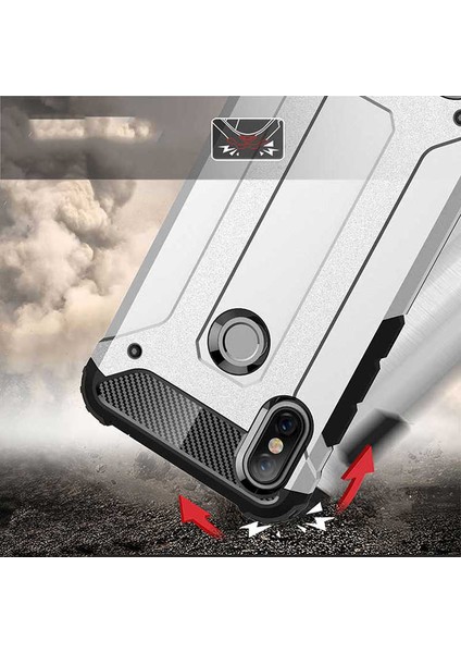 Xiaomi Redmi S2 Kılıf Armor Köşe Korumalı Çift Katman Tank Zırh Kapak (Crash)