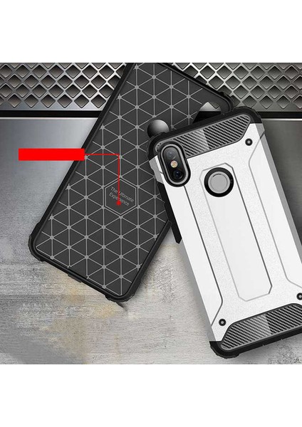 Xiaomi Redmi S2 Kılıf Armor Köşe Korumalı Çift Katman Tank Zırh Kapak (Crash)