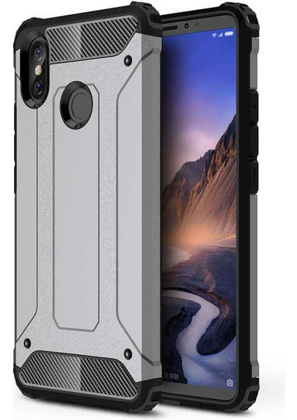 Xiaomi Mi Max 3 Kılıf Armor Köşe Korumalı Çift Katman Tank Zırh Kapak (Crash)