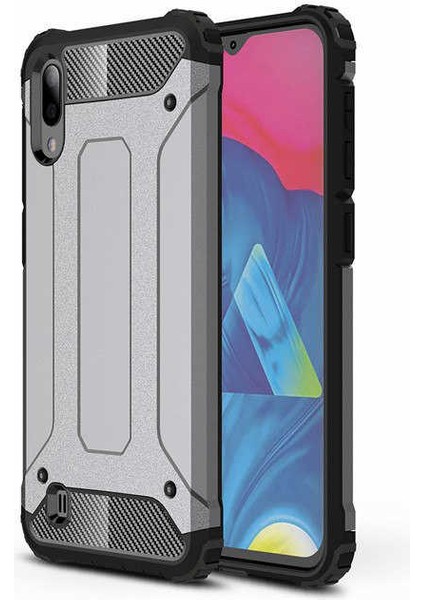 Samsung Galaxy M10 Kılıf Armor Köşe Korumalı Çift Katman Tank Zırh Kapak (Crash)