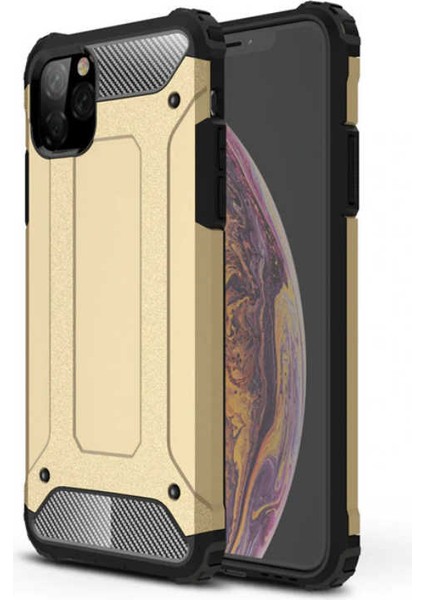 Apple iPhone 11 Pro Max Kılıf Armor Köşe Korumalı Çift Katman Tank Zırh Kapak (Crash)