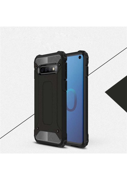 Samsung Galaxy S10E Kılıf Armor Köşe Korumalı Çift Katman Tank Zırh Kapak (Crash)
