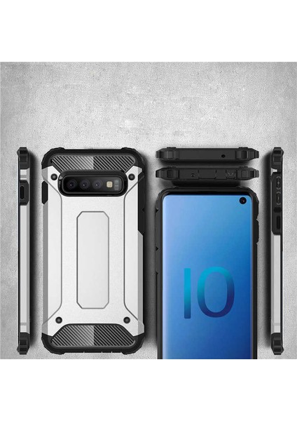Samsung Galaxy S10E Kılıf Armor Köşe Korumalı Çift Katman Tank Zırh Kapak (Crash)