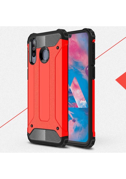 Samsung Galaxy M30 Kılıf Armor Köşe Korumalı Çift Katman Tank Zırh Kapak (Crash)