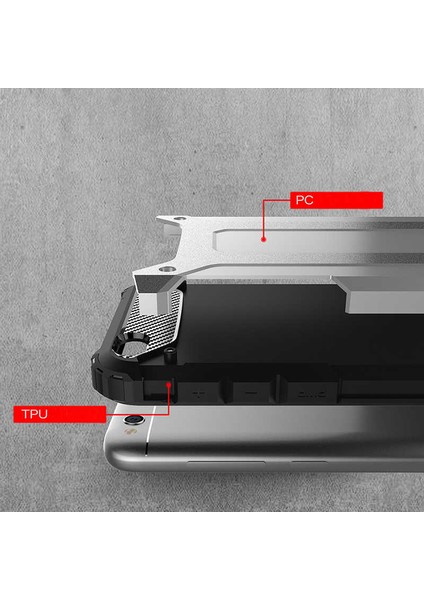 Xiaomi Redmi Go Kılıf Armor Köşe Korumalı Çift Katman Tank Zırh Kapak (Crash)