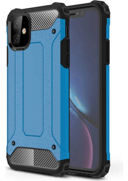 Apple iPhone 11 Kılıf Armor Köşe Korumalı Çift Katman Tank Zırh Kapak (Crash)