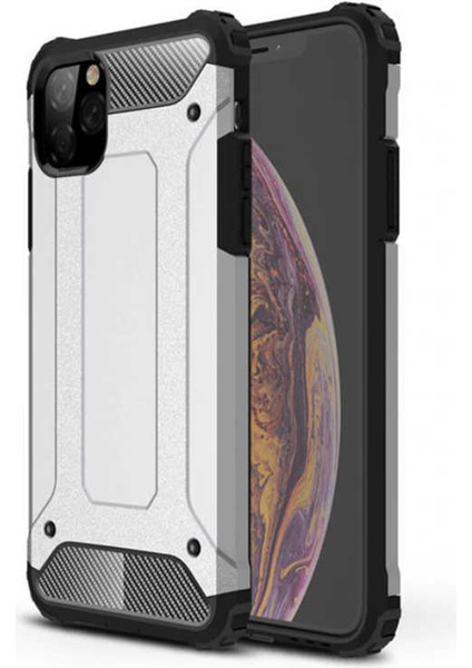Apple iPhone 11 Pro Max Kılıf Armor Köşe Korumalı Çift Katman Tank Zırh Kapak (Crash)