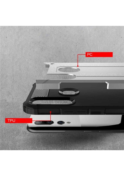 Huawei Y9 Prime 2019 Kılıf Armor Köşe Korumalı Çift Katman Tank Zırh Kapak (Crash)