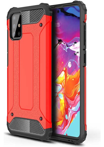 Samsung Galaxy A71 Kılıf Armor Köşe Korumalı Çift Katman Tank Zırh Kapak (Crash)