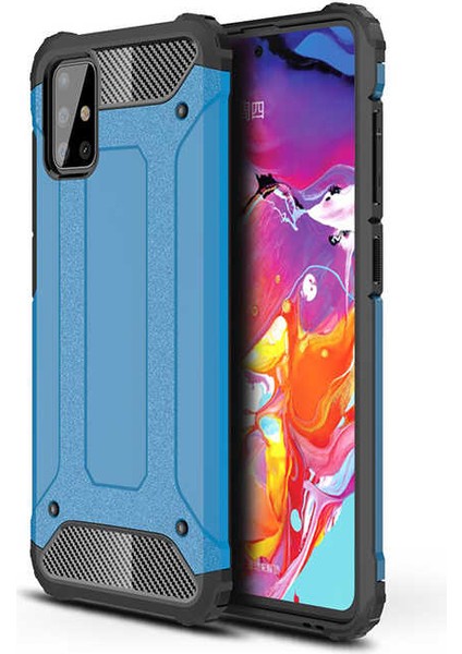 Samsung Galaxy A71 Kılıf Armor Köşe Korumalı Çift Katman Tank Zırh Kapak (Crash)