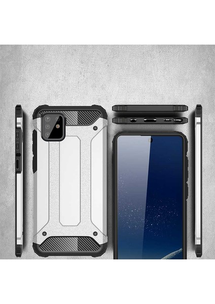 Samsung Galaxy A81 (Note 10 Lite) Kılıf Armor Köşe Korumalı Çift Katman Tank Zırh Kapak (Crash)