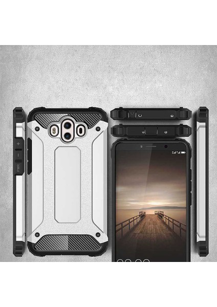 Huawei Mate 10 Kılıf Armor Köşe Korumalı Çift Katman Tank Zırh Kapak (Crash)