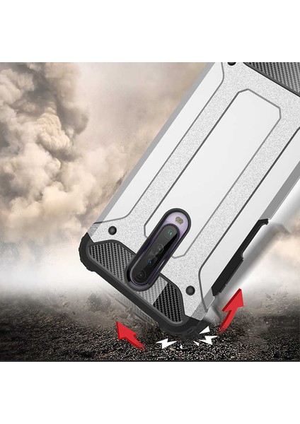 Xiaomi Poco X2 Kılıf Armor Köşe Korumalı Çift Katman Tank Zırh Kapak (Crash)