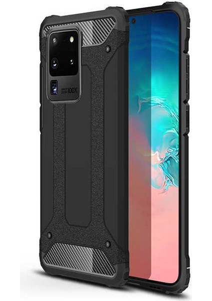 Samsung Galaxy S20 Ultra Kılıf Armor Köşe Korumalı Çift Katman Tank Zırh Kapak (Crash)